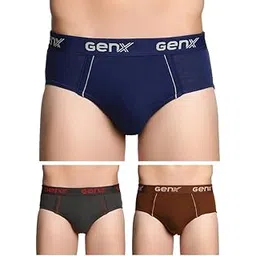 genx Gusto Men's Brief -Stylish & Comfortable, 100% Combed Cotton Underwear(Pack of 3)(Color May Vary)-picture-43