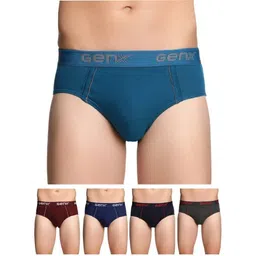 genx Pack of 3 Solid Men Brief-picture-22