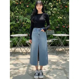 GENZILOOKS A-Line Midi Skirt-picture-56