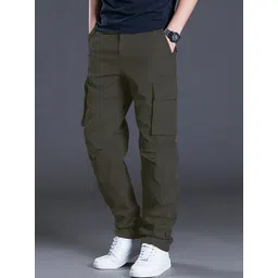 GENZILOOKS Men High-Rise Cargos Trousers-picture-28