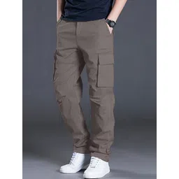 GENZILOOKS Men High-Rise Cargos Trousers-picture-21