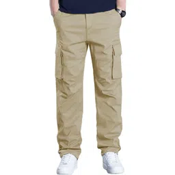 GENZILOOKS Men High-Rise Cargos Trousers-picture-11