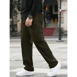 GENZILOOKS Men High-Rise Cargos Trousers-picture-22