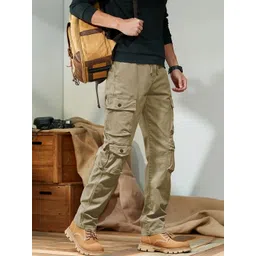 GENZILOOKS Men High-Rise Cargos Trousers image 1