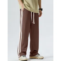 GENZILOOKS Men Striped High-Rise Trousers-picture-10
