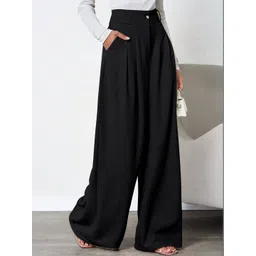 GENZILOOKS Women High-Rise Pleated Trousers-picture-32