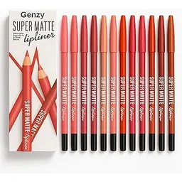 Genzy 12Pcs Liquid Matte Lipstick Set – Waterproof, Long-Lasting, Smudge & Transfer-Proof Mini Lipsticks for Women (MULTICOLOR LIP LINER, 12 LIP LINER)-picture-15