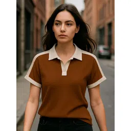 Genzy Colourblocked Short Sleeves Polo Collar T-shirt-picture-12