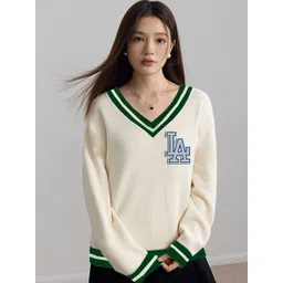 Genzy Women Typography Printed V-Neck T-shirt-picture-24