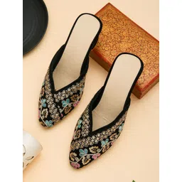 GERIEF Embellished Party Block Mules-picture-21