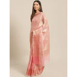 Geroo Jaipur Pink Handwoven Floral Zari Kota Saree-picture-48