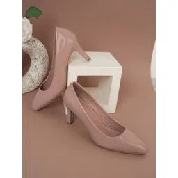 Get Glamr Pointed Toe Block Heeled Pumps-picture-20