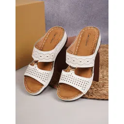 Get Glamr Textured Comfort Pumps with Laser Cuts-picture-21