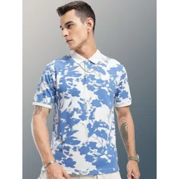 GET GOLF Men Abstract Printed Polo Collar Cotton T-shirt-picture-40