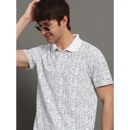 GET GOLF Men Graphic Printed Polo Collar Cotton T-shirt-picture-43