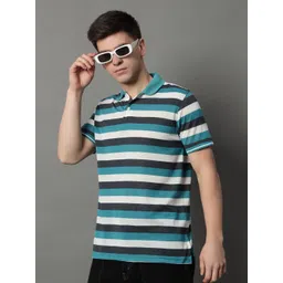 GET GOLF Men Striped High Neck Pockets T-shirt-picture-28