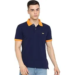 GET Golf Men's Solid Cotton Polo T-Shirt Has A Half Sleeve & Logo on ChestBZR1032-NAVY-picture-12