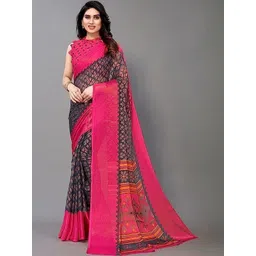GHAN SALS Floral Printed Mysore Silk Saree-picture-20