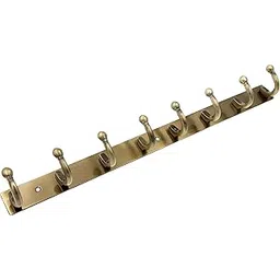 GHAR DWAR Heavy Duty Goli Stainless Steel Cloth Hanger Suitable For Bathroom Bedroom Kitchen Wall Hook Rail Hanging Scarf,Coat,Keys Tie Clothes Towel Door Robe Hanging (Pack Of 1,Brass Antiqu 8 Pin)-picture-39