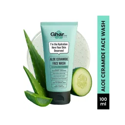 GHAR SOAPS Aloe-Ceramide Hydrating Face Wash - 100 ml-picture-36
