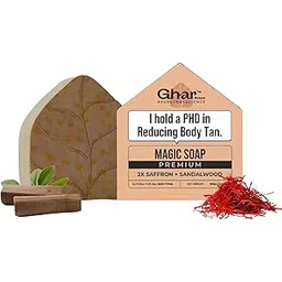 Ghar Soaps Premium Magic Soap with 2× Saffron for Effective Tan Reduction, Extra Exfoliation and Deep Hydration | Brightens, Smoothens & Softens Skin with Coconut Oil | Suitable for All Skin Types & Genders-picture-24