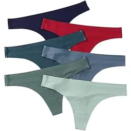 ghelonadi Cotton Seamless Thong Low Rise Sexy Solid G-String T-String Sexy Lingerie Panties Briefs Hipster Underpants for Girl's (Multicolor) (Pack of 3)-picture-44