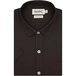 ghpc by Arihant Men's 100% Cotton Plain Solid Half Sleeves Regular Fit Formal Shirt-picture-24