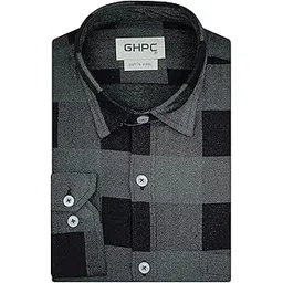 GHPC Cottswool Winter Wear Woolen Big/Buffalo Checks Full Sleeves Regular Fit Formal Shirt for Men-picture-22