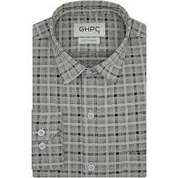 GHPC Cottswool Winter Wear Woolen Checkered Full Sleeves Regular Fit Formal Shirt for Men-picture-21