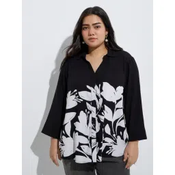 Gia by Westside Black Floral Printed Blouse-picture-30