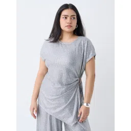 Gia by Westside Silver Shimmer Detailed Top-picture-39