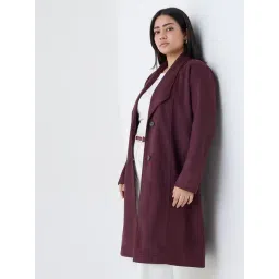 Gia by Westside Wine Suede Trench Coat-picture-27