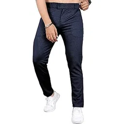 gibbonte Men Slim Fit Mid-Rise Trousers | Textured Formal Bottoms with Button | Perfect for Business or Events (Pack of 1)-picture-20