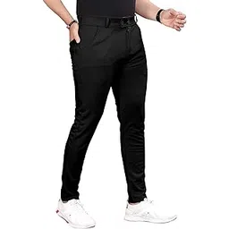 gibbonte Men's Formal Slim Fit Trousers | Mid-Rise Solid Pants with Button Closure | Perfect for Office Pack of 1)-picture-49