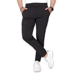 gibbonte Men's Slim Fit Lycra Blend Stylish Trousers | Office-Style Trousers for Men | Trendy Men's Pants | Regular Fit Men's Bottoms | Suitable for Formal and Casual Wear-picture-37