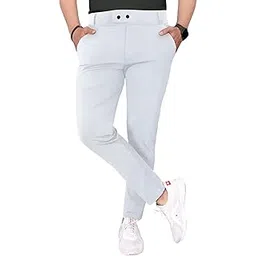 gibbonte Men's Slim Fit Lycra Blend Trousers | Stylish Office Wear Pants | Regular Fit Men's Trousers | Men's Comfortable Pants for Formal and Casual Occasions-picture-32