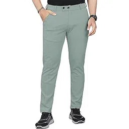 gibbonte Regular Fit Trousers for Men | Cotton Blend Fabric | Self-Design Mid-Rise Bottoms | Formal & Everyday Wear Pants (Pack of 1)-picture-28