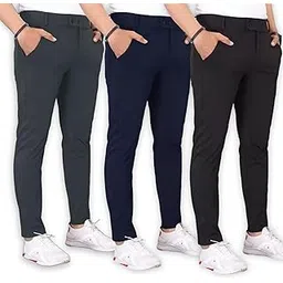 gibbonte Slim Fit Men's Lycra Blend Trendy Trousers | Regular Fit Stylish Pants | Ideal for Formal and Casual Wear | Office-Ready Men's Trousers-picture-37