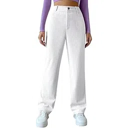 gibbonte Women’s Baggy High Waist Wide-Leg Lycra Blend Pants – Effortless Style & Comfort | Casual Trouser for Women-picture-25