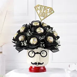 Gift Set with Chocolates Flowers n Topper-picture-12