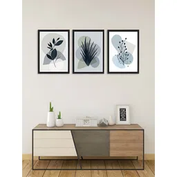 Giftii 3- Pcs White & Blue Wooden Wall Frame Decor-picture-33