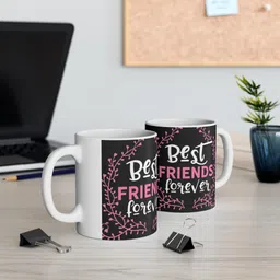 giftkarde BEST FRIEND FOREVER Printed Coffees Ceramic Coffee Mug-picture-28