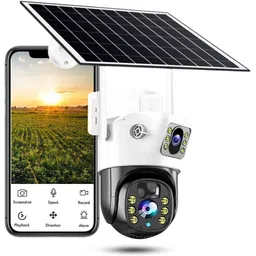 GiftNow 5MP Dual 3mm+8mm Lens 4G Solar Pan-Tilt IR 30Mtr Night Vision Motion Tracking Security Camera-image-46