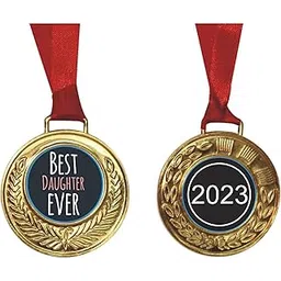 Gifts Bucket Daughters Day Gifts 2.5x2.75 inches Golden Allow Award Medal Daughters Day Gift for Girls - Best Daughter Ever-picture-12