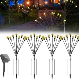 Gigalumi GL-503 8 LED Warm White 5-in-1 Solar Outdoor Firefly Starburst Swaying Lamp with 5.5V Panel, Remote Control &a; 1200mAh Battery (Pack of 2)-picture-21