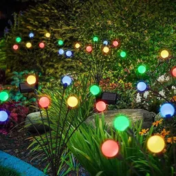Gigawatts 10 LED Multicolor Solar Firefly Garden Lights with Battery &a; Panel for Home Garden, GW-305WW-picture-14