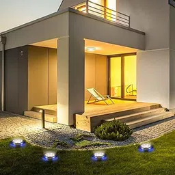 Gigawatts 8 LED PVC White Solar Ground Light with Built-in Rechargeable Battery, GW-DLS-04 (Pack of 4)-picture-40