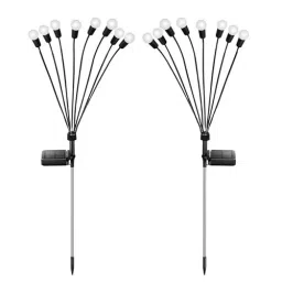 GIGAWATTS Firefly 8 LED Solar Garden Light Multicolor, ‎GW-SL0SS (Pack of 2 Pcs) image 1