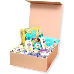 GiggleBox Premium Baby Gift Hamper | Pampers Newborn Diapers & Wipes, Himalaya Baby Care with Pure Cow Ghee & Tedibar Soap | Essential Baby Care Set for Gifting & Daily Use-picture-18