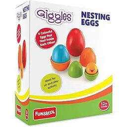 Giggles Funskool Plastic Eggs Nesting Toy With A Chick,Helps To Match,Nest And Discover,12 Months&Above,Infant And Preschool Toys,Multi Color Pack of 4 Pcs-picture-18